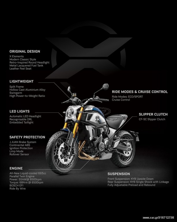 CFmoto 700 CL-X -  2022 - 6 590 EUR Καινούργιες - Μεταχειρισμένες Μοτοσυκλέτες