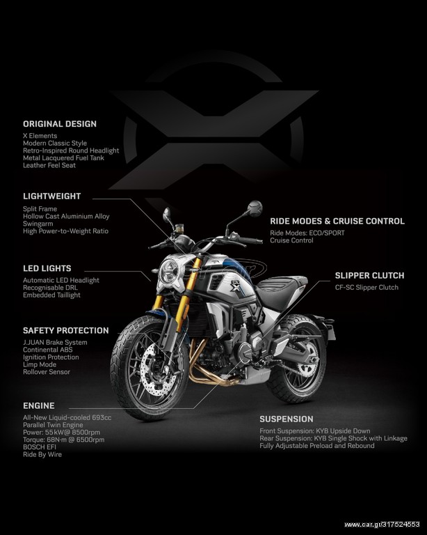 CFmoto 700 CL-X -  2022 - 5 990 EUR Καινούργιες - Μεταχειρισμένες Μοτοσυκλέτες