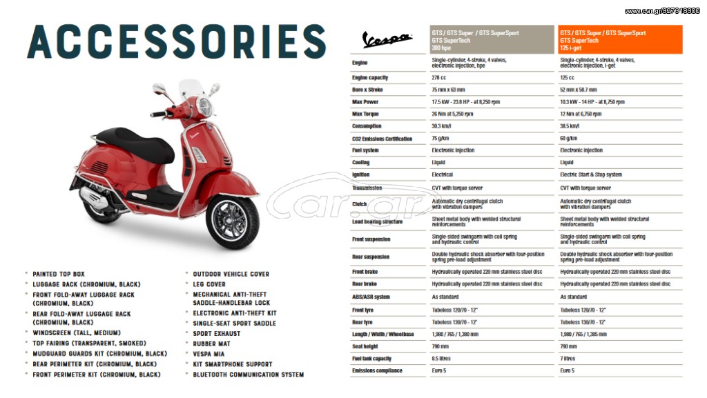Vespa GTS 300 -  2022 - 6 500 EUR Καινούργιες - Μεταχειρισμένες Μοτοσυκλέτες