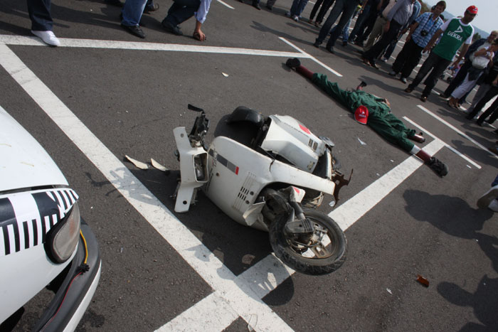 Crash Test μοτοσικλέτας – αυτοκινήτου