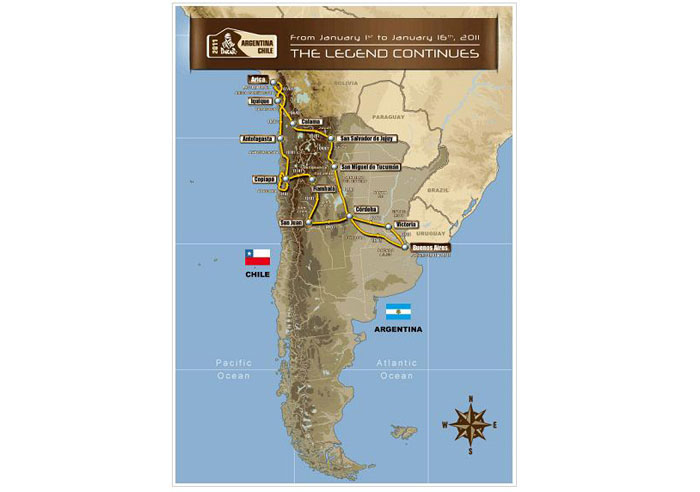 Dakar: Η διαδρομή του 2011