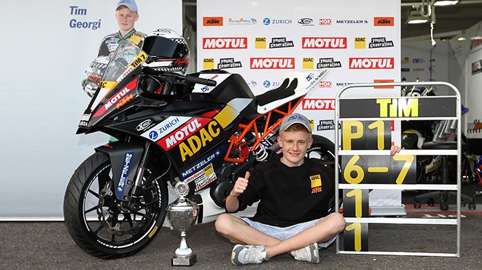 Ο 14χρπμπς Tim Georgi είναι ο πρώτος Πρωταθλητής του ADAC Junior Cup powered by KTM.