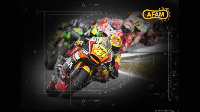 Ο Aleix Espargaro πήρε το πρωτάθλημα στην κατηγορία OPEN του MotoGP το 2014, χρησιμοποιώντας γρανάζια της AFAM.