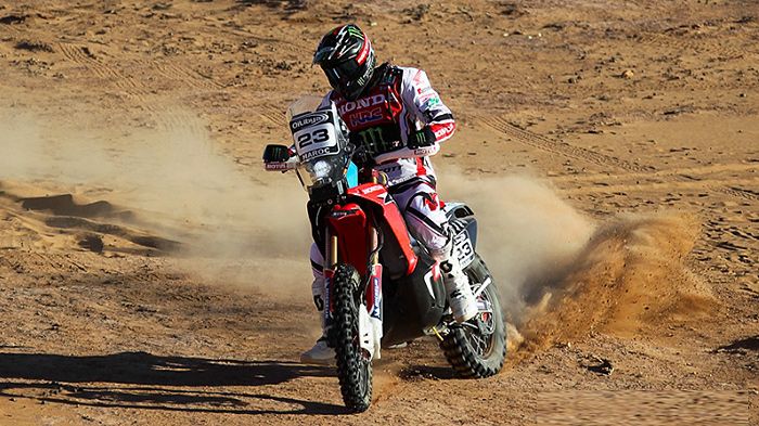 Νικητής της πρώτης ημέρας του μαροκινού Ράλι, ο αναβάτης της Honda, Joan Barreda.