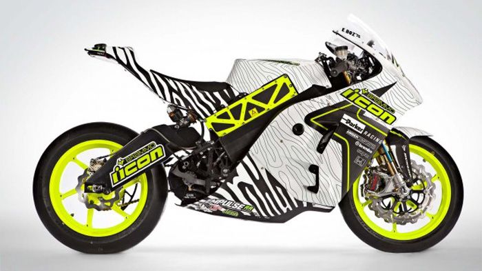 To Brammo Empulse RR με τα χρώματα της ζέβρας θα αγωνιστεί στο νέο πρωτάθλημα ηλεκτρικών μοτοσικλετών.