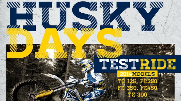Στα Husqvarna Test Days θα είναι διαθέσιμες οι εξής μοτοσικλέτες:
TC 125, FC 350, TE 300, FE 350 & FE 450.