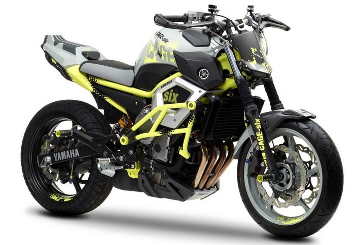 Επιθετική αισθητική, απουσία προβολέα (δεν χρειάζεται στο stunt riding), και έντονα χρώματα για το Moto Cage-six