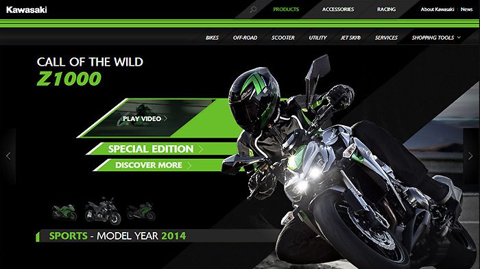 Το νέο site για την Ευρώπη ανακοίνωσε η Kawasaki.