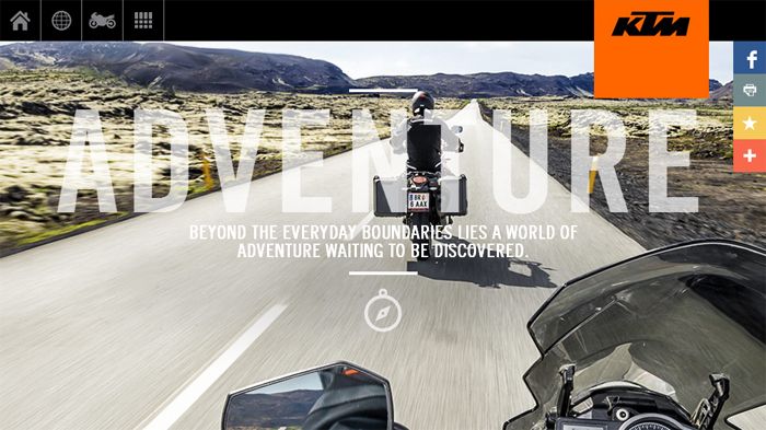 Ένα νέο microsite αποκλειστικά για τη σειρά Adventure δημιούργησε η KTM.