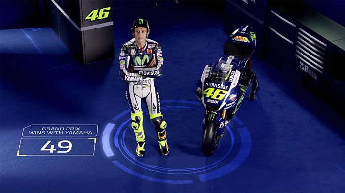 Όχι, όχι δεν είναι ηλεκτρονικό παιχνίδι! Ο Rossi είναι και η Movistar Yamaha του.