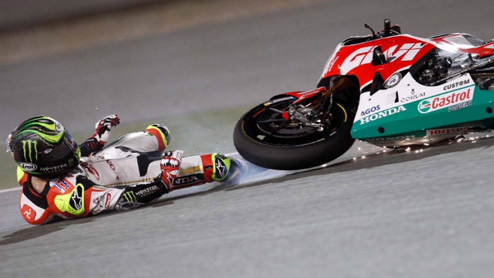 O Cal Crutchlow, ο οποίος έχει 24 από τις 1.011 πτώσεις στην φετινή σεζόν των Moto GP...