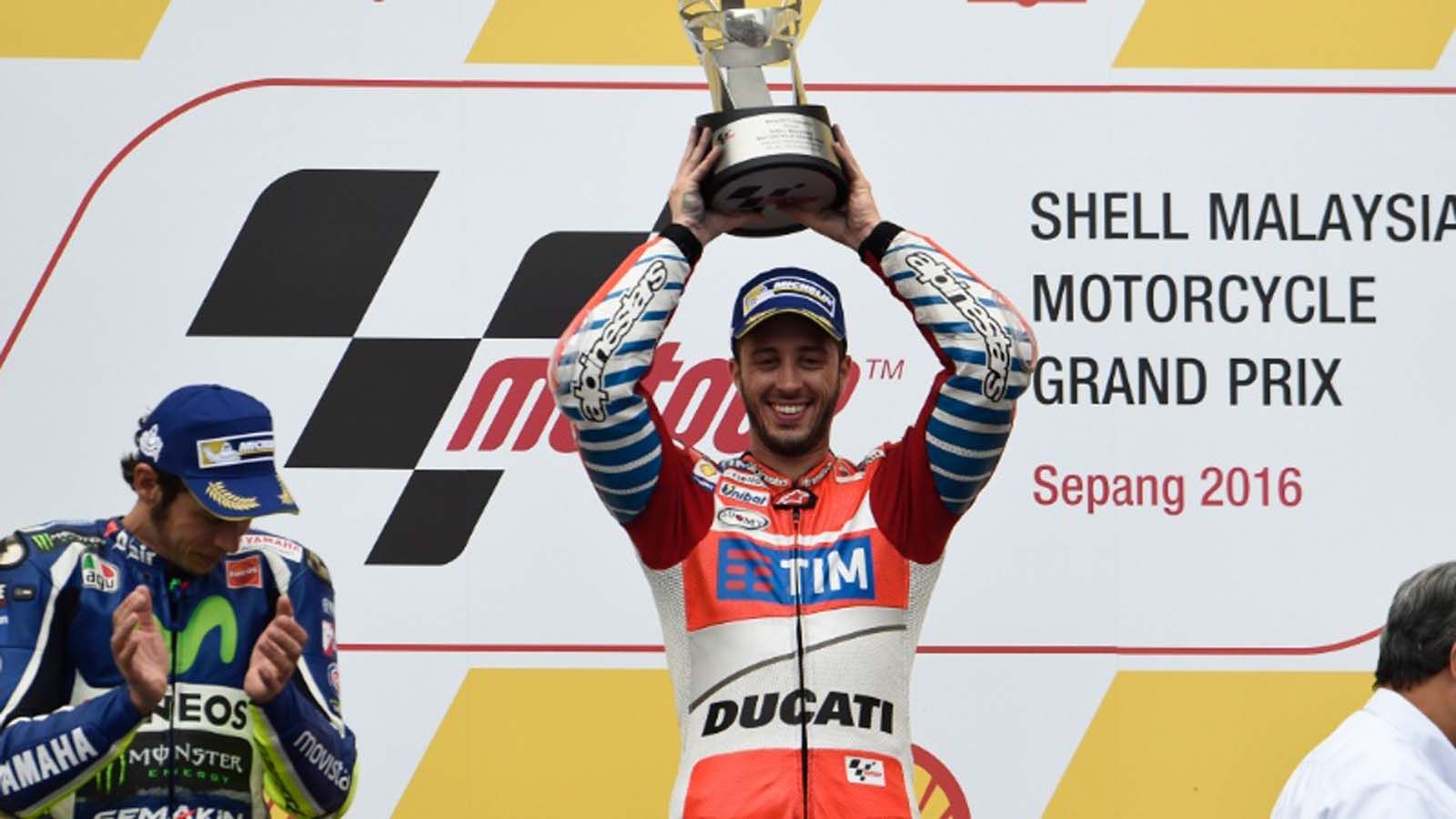 Αδύνατον να κρύψει τον ενθουσιασμό του ο Dovizioso. Και γιατί να το κάνει, άλλωστε!