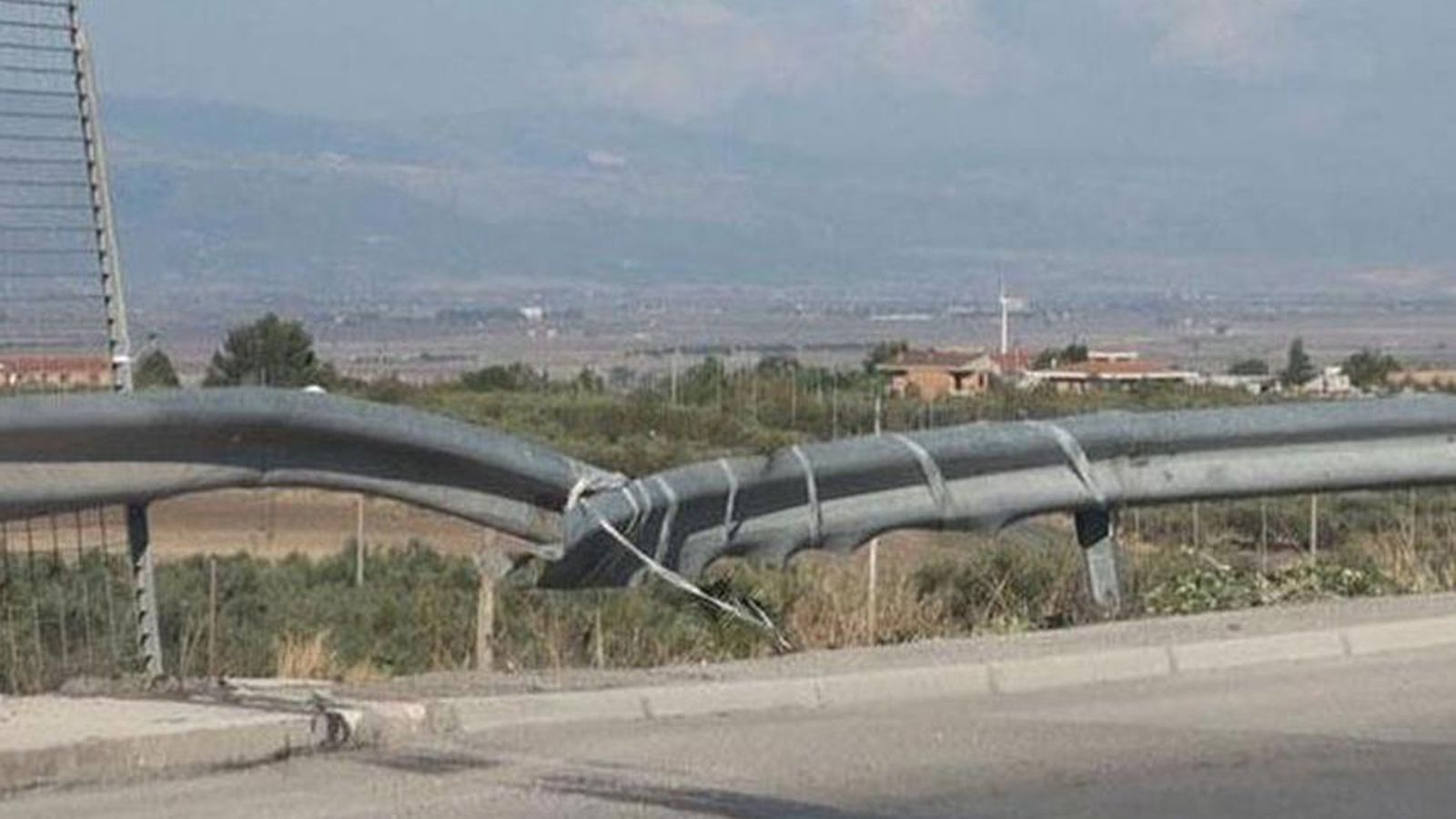 Μία φωτογραφία από τον τόπο του ατυχήματος.