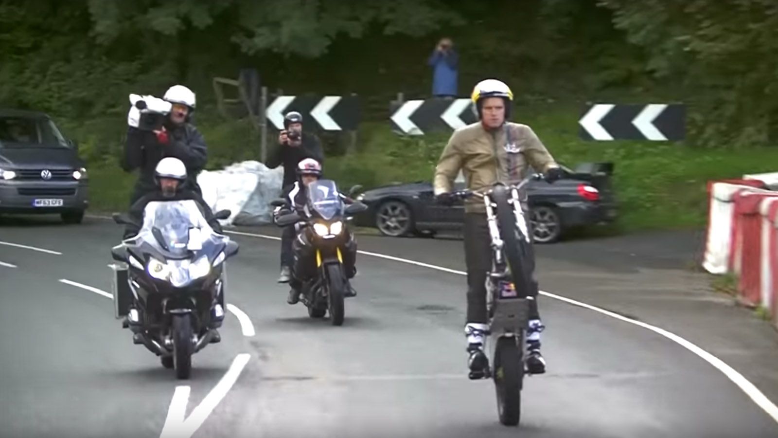 O Dougie Lampkin κατά την διάρκεια της προσπάθειάς του.