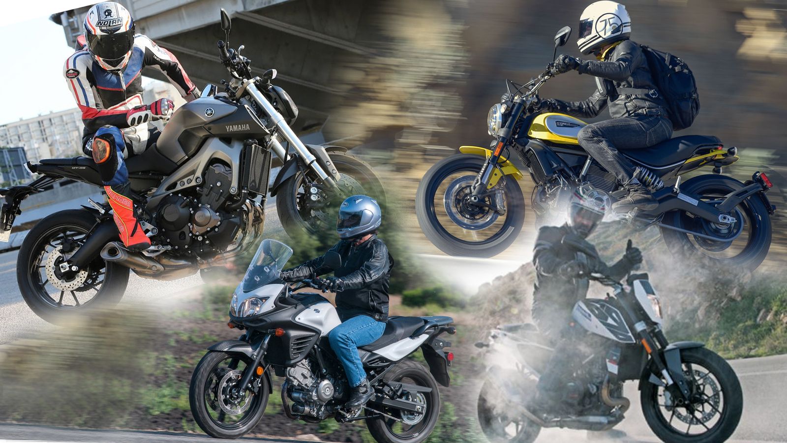 Τέσσερις διαφορετικές μοτοσυκλέτες, όλες κάτω των 9.000 ευρώ!