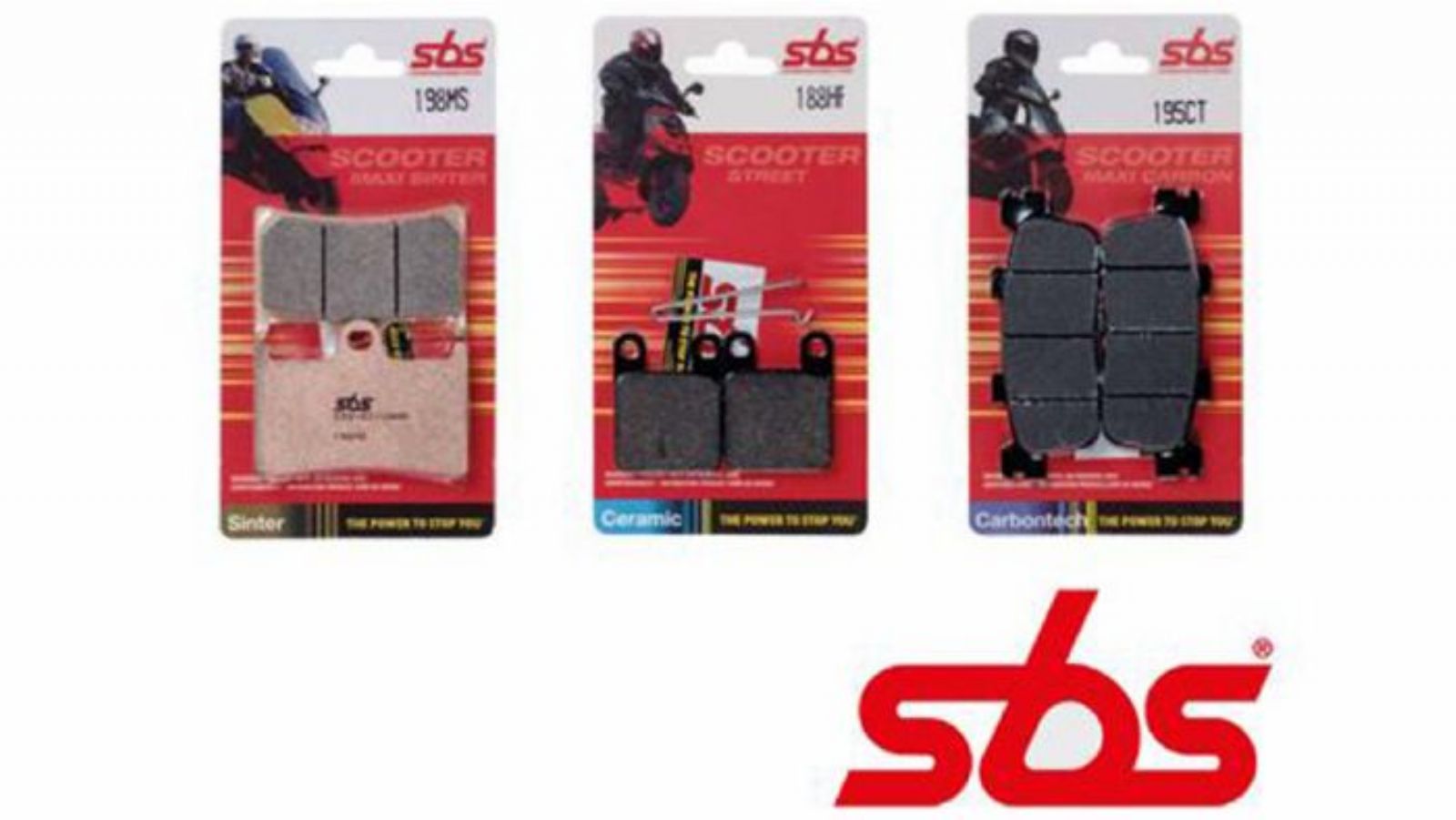 Πλήρης γκάµα SBS σε σιαγώνες και τακάκια για scooter
