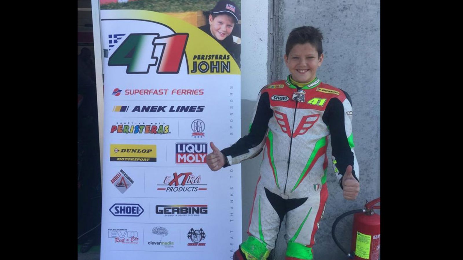 Ο Γιάννης περιστεράς στην πίστα του Varano