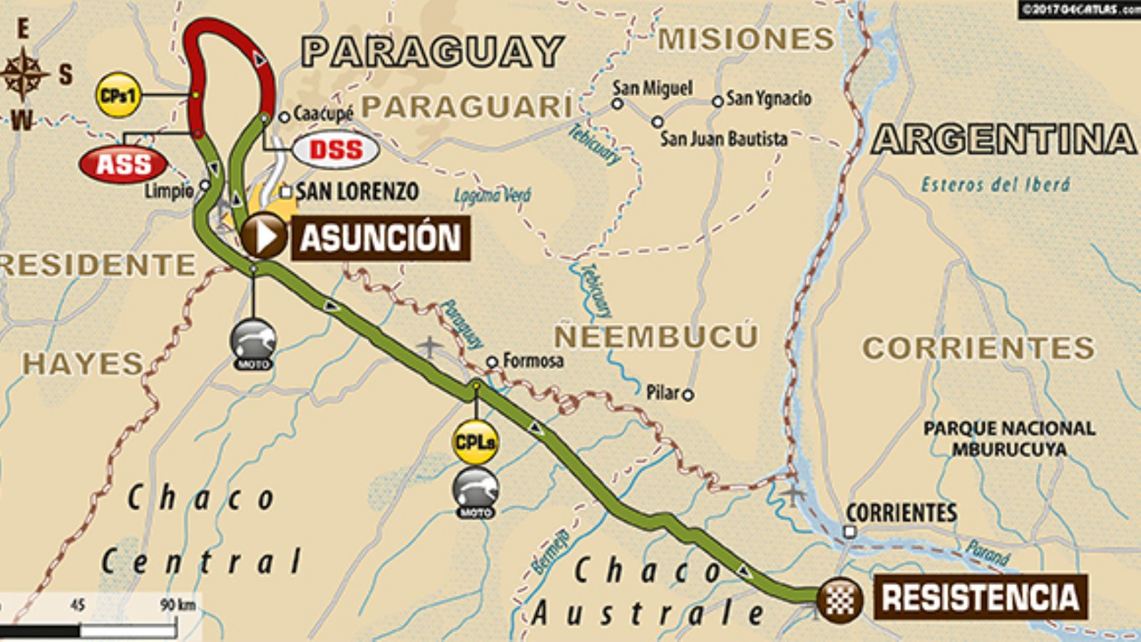 Ο χάρτης της πρώτης ειδικής διαδρομής