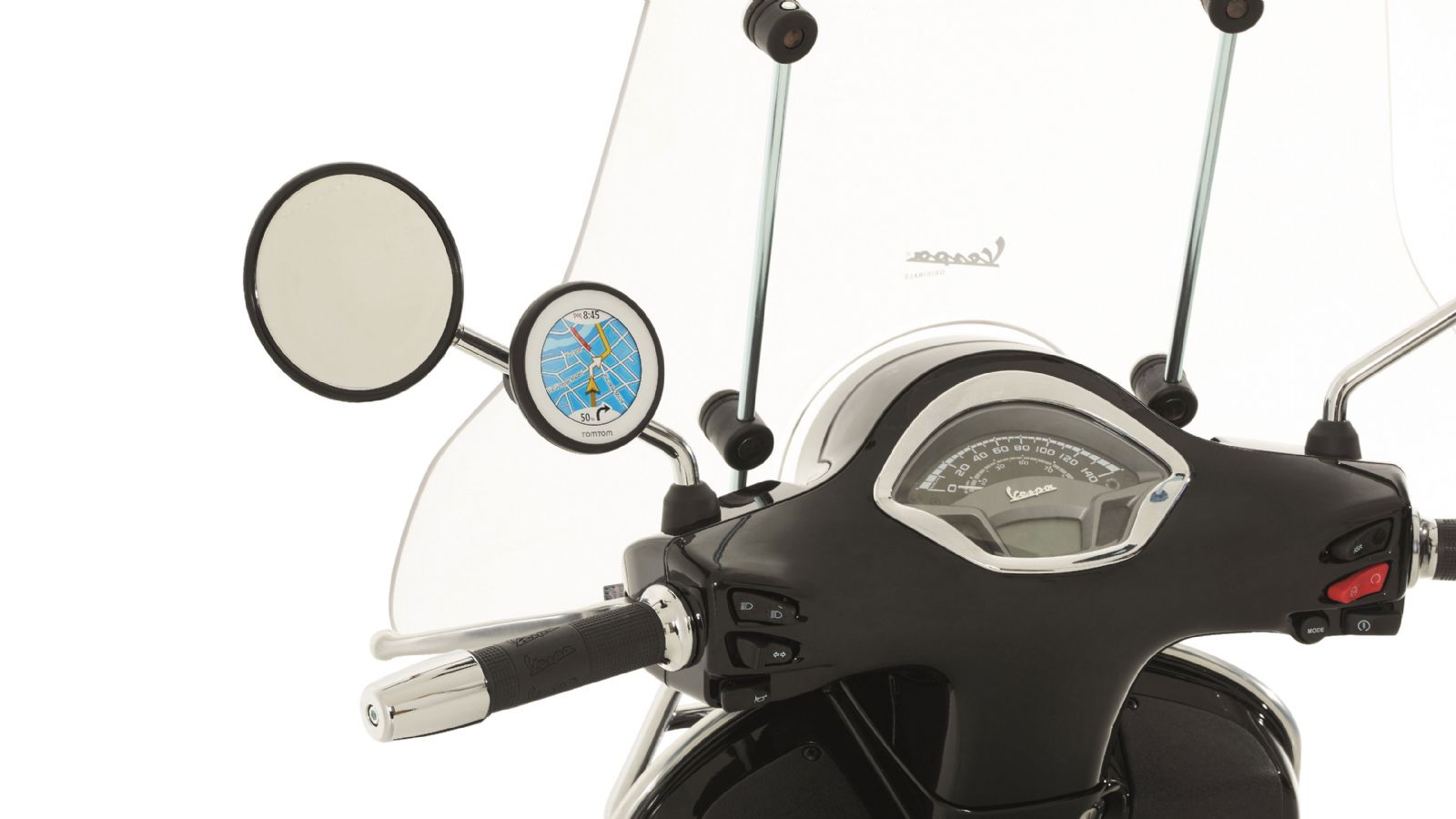 Στηρίζεται στον καθρέπτη του οχήματος.