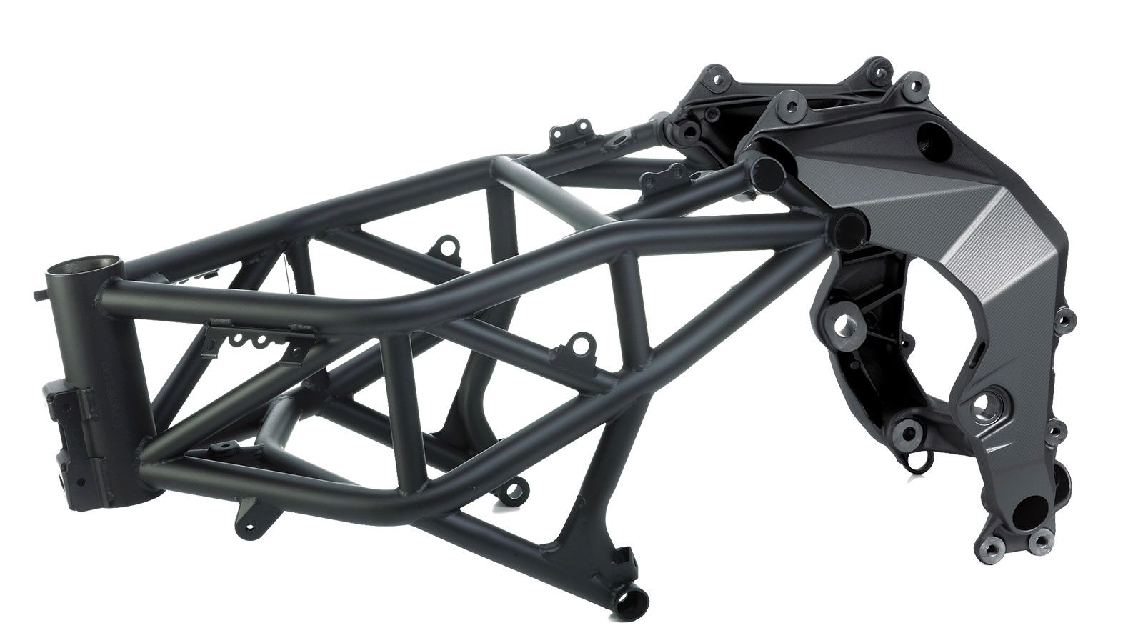 Πλαίσιο χωροδικτύωμα συνδυάζεται με τμήματα αλουμινίου στο πίσω μέρος του. Ο «ιστός» από ατσάλινους σωλήνες κυκλικής διατομής, προφέρει παρεμφερή ακαμ