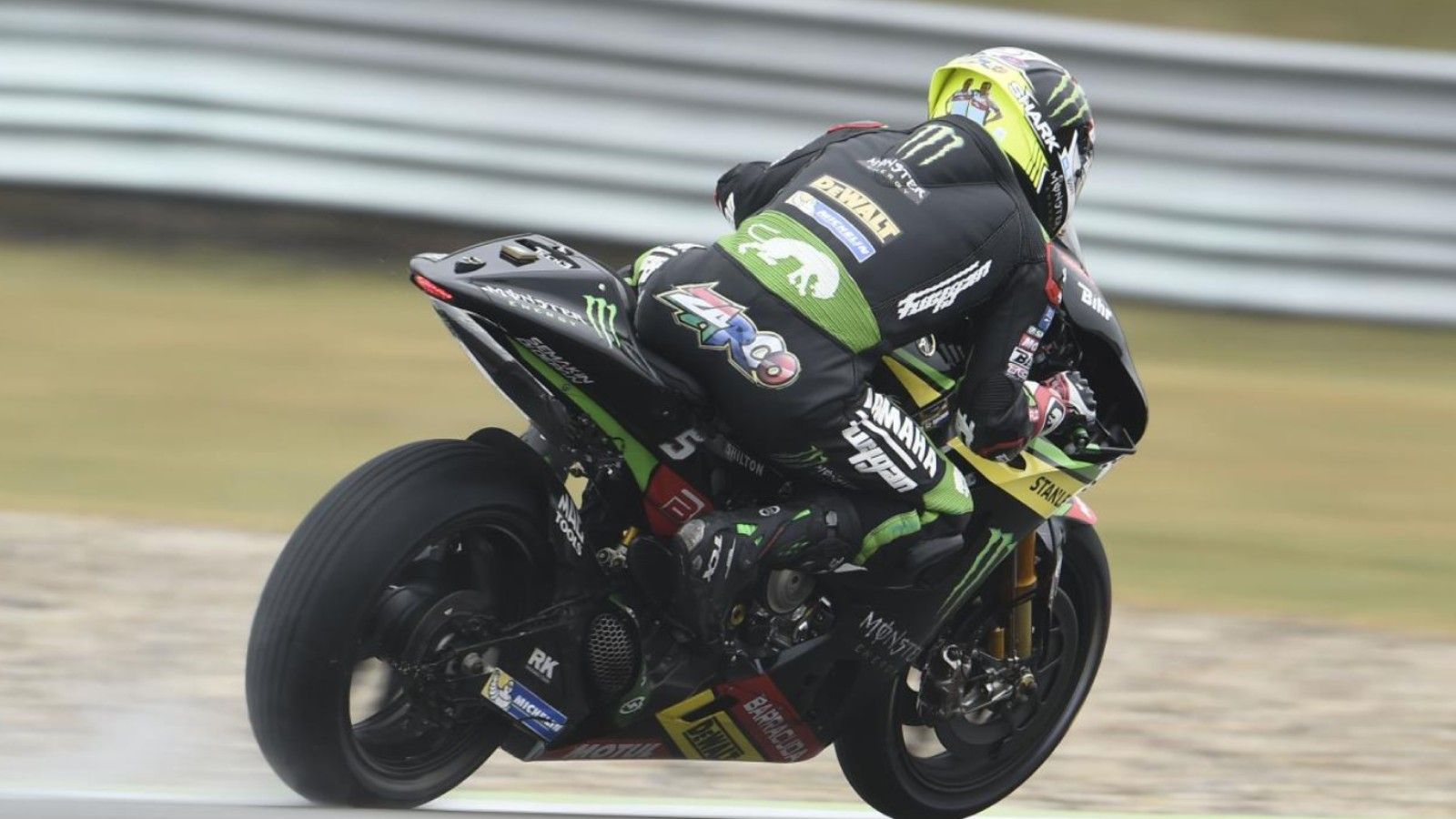 Ο Johann Zarco, σε δράση, στην βρεγμένη πίστα του Brno. 