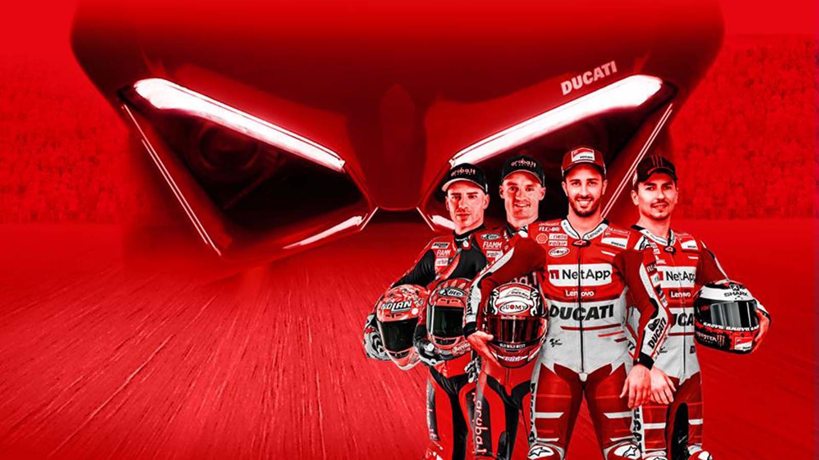 Μοναδικό θέαμα θα χαρίσουν οι 4 άσσοι της Ducati από τα παγκόσμια πρωταθλήματα.