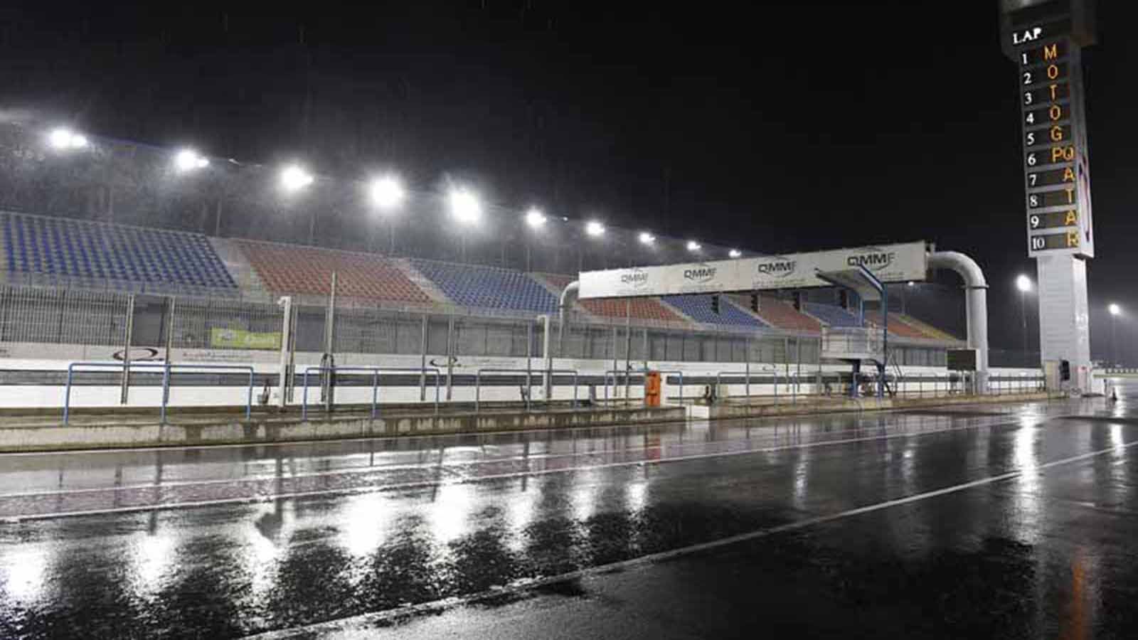 Στιγμιότυπο από την πίστα του Κατάρ, μετά την περσινή βροχή. 