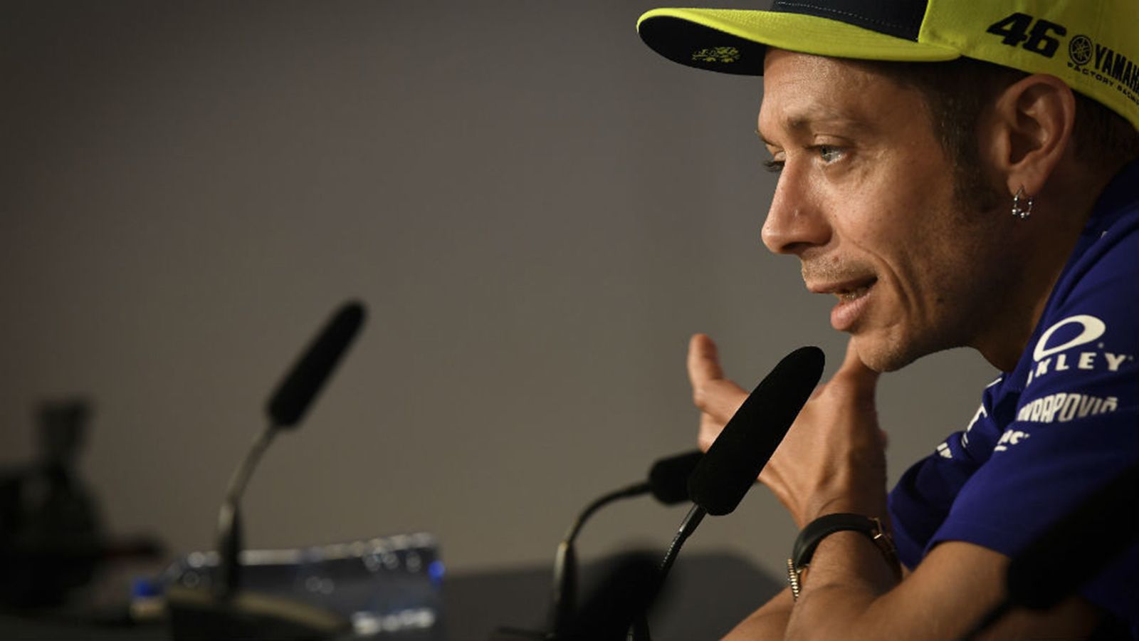 O Valentino Rossi σε στιγμιότυπο από συνέντευξη τύπου. 