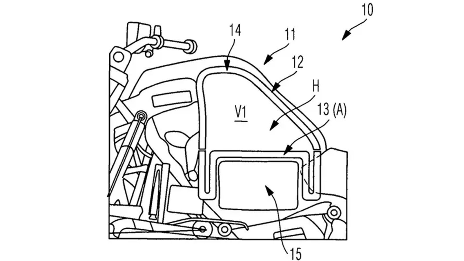 Τα εν λόγω σχέδια της BMW. H μπαταρία απεικονίζεται με τον αριθμό 15. Προσέξτε το εύκαμπτο ρεζερβουάρ και πως λειτουργεί. 