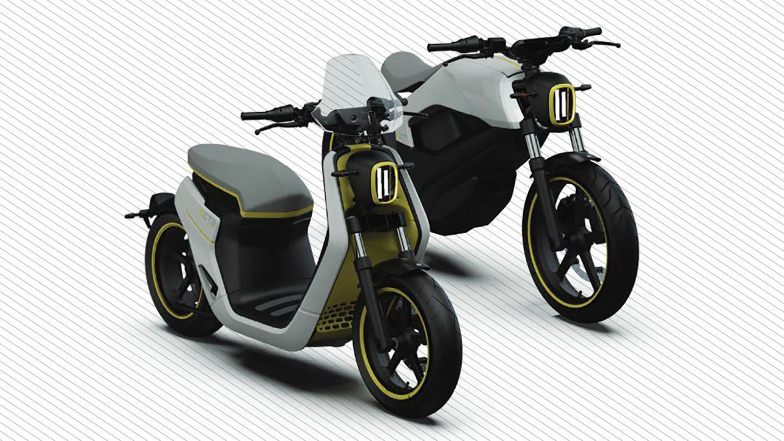 Τα δύο δίκυκλα της BRP, ονόματι CP1 και CP2 για το scooter και την μοτοσυκλέτα αντίστοιχα.