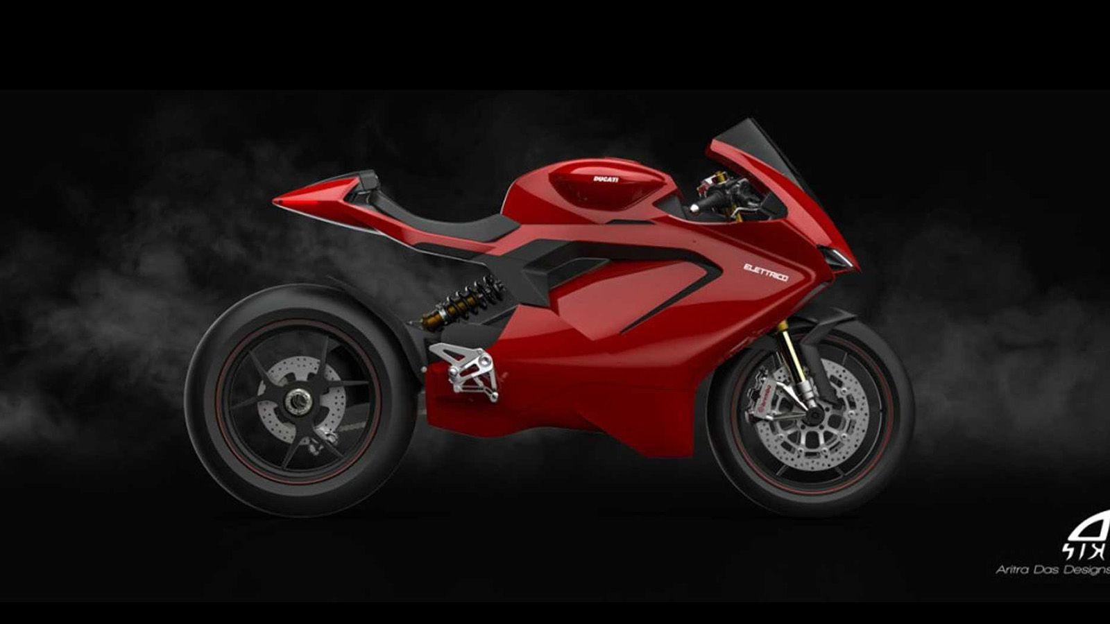 Η ηλεκτρική Ducati Panigale που προτείνει ο σχεδιαστής Aritra Das. 