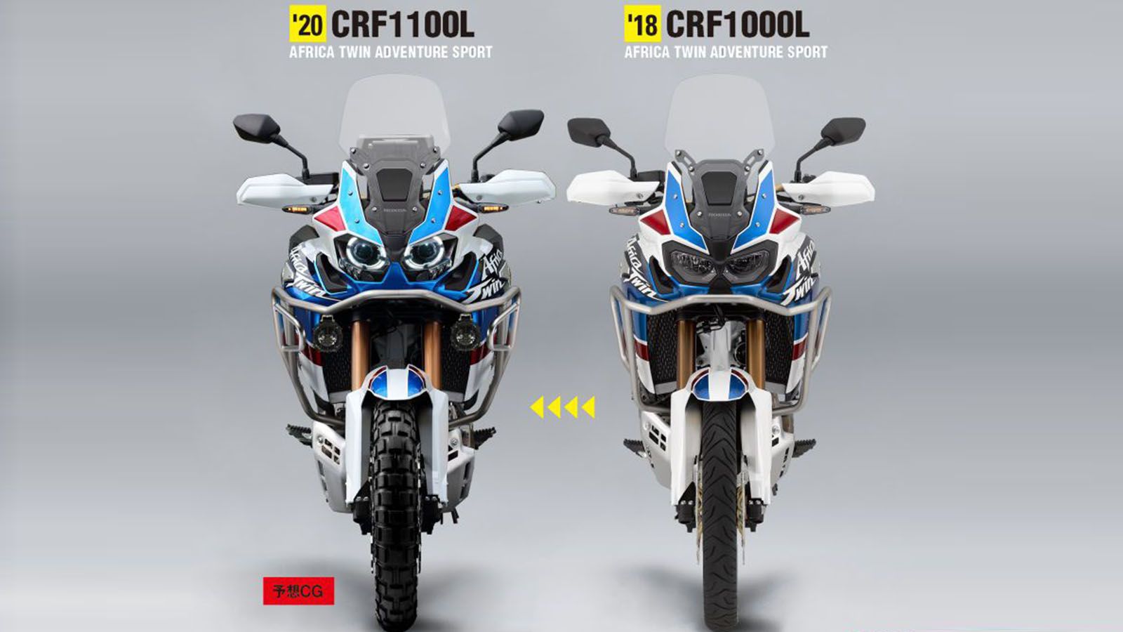 Τα σχέδια του Young Machine, που παρουσιάζουν την πιθανή μορφή του νέου Africa Twin 1100 της Honda. 