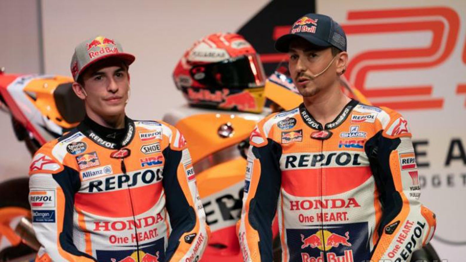 O Jorge Lorenzo στην παρουσίαση της ομάδας της Repsol Honda.