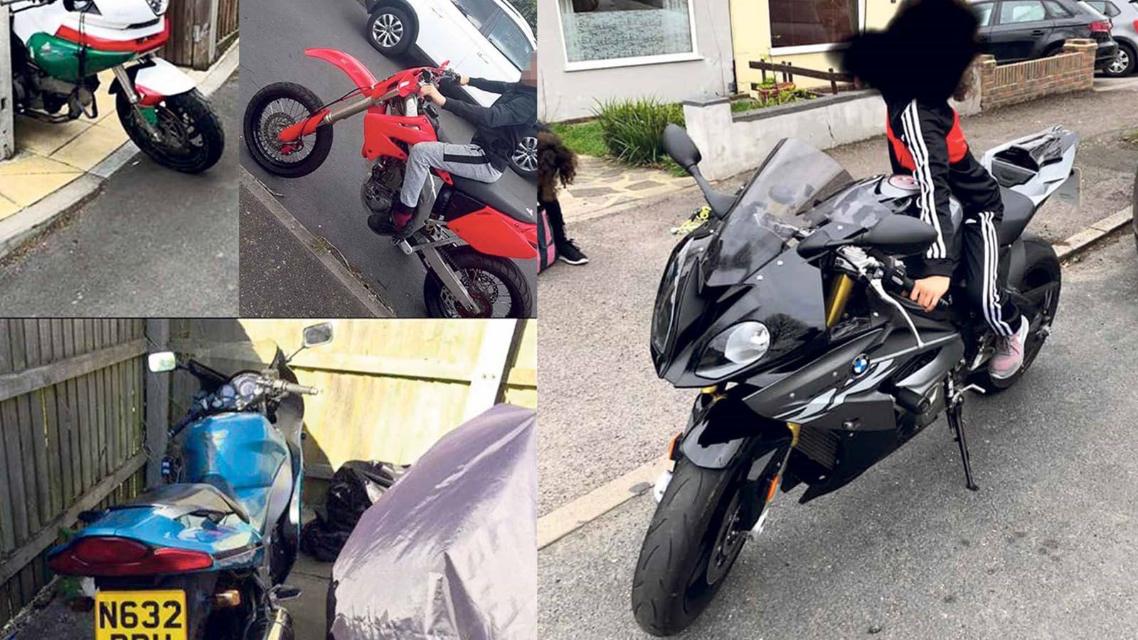 Μερικές από τις φωτογραφίες που οι κακοποιοί δημοσιεύουν στα social media.