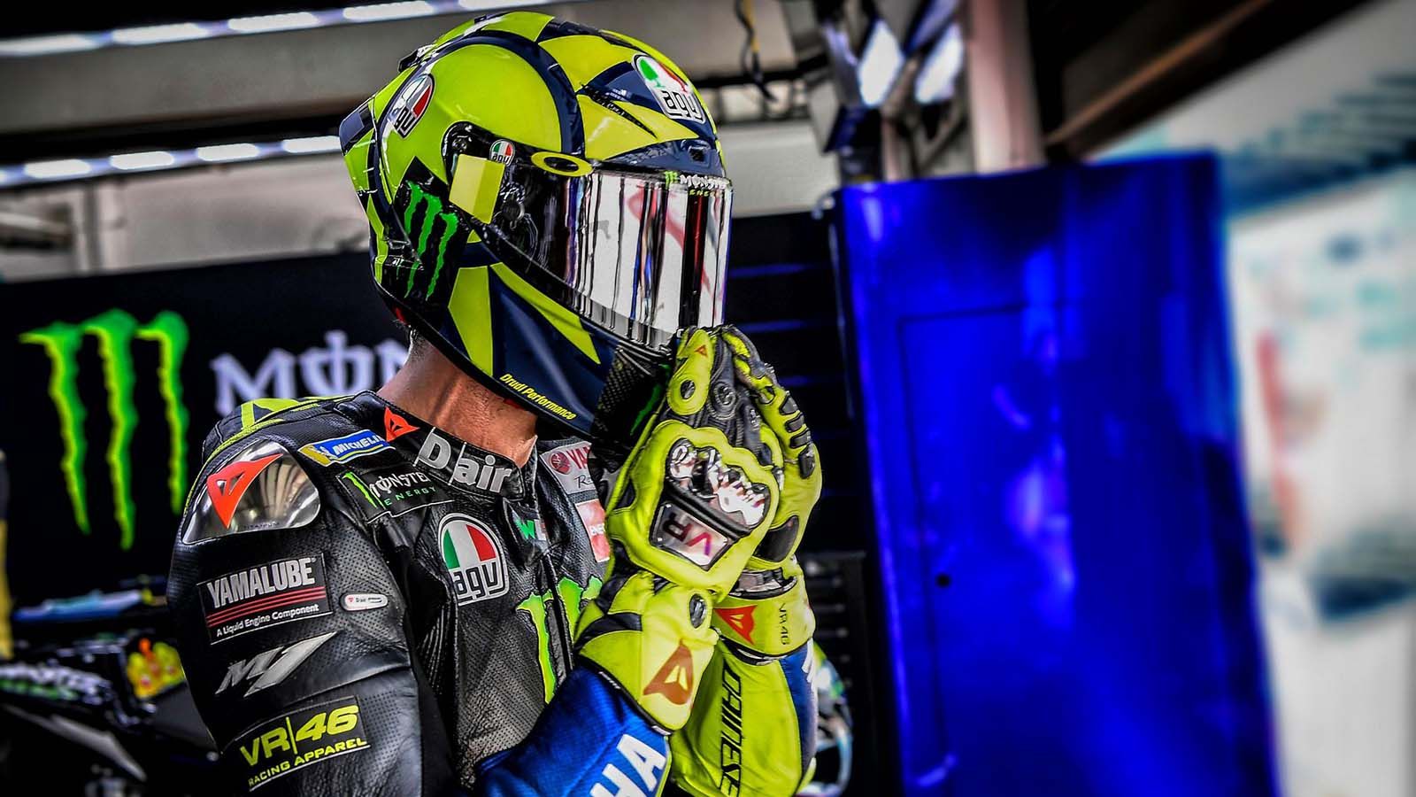 O Valentino Rossi σε στιγμιότυπο από τον αγώνα της Sepang. 