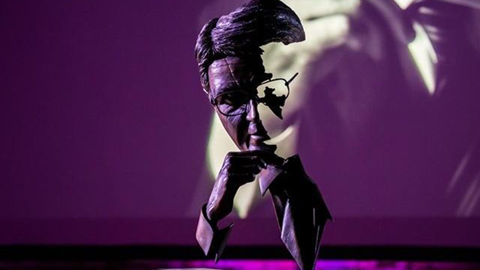 H προτομή του Massimo Tamburini, στην τελετή αποκάλυψής της.