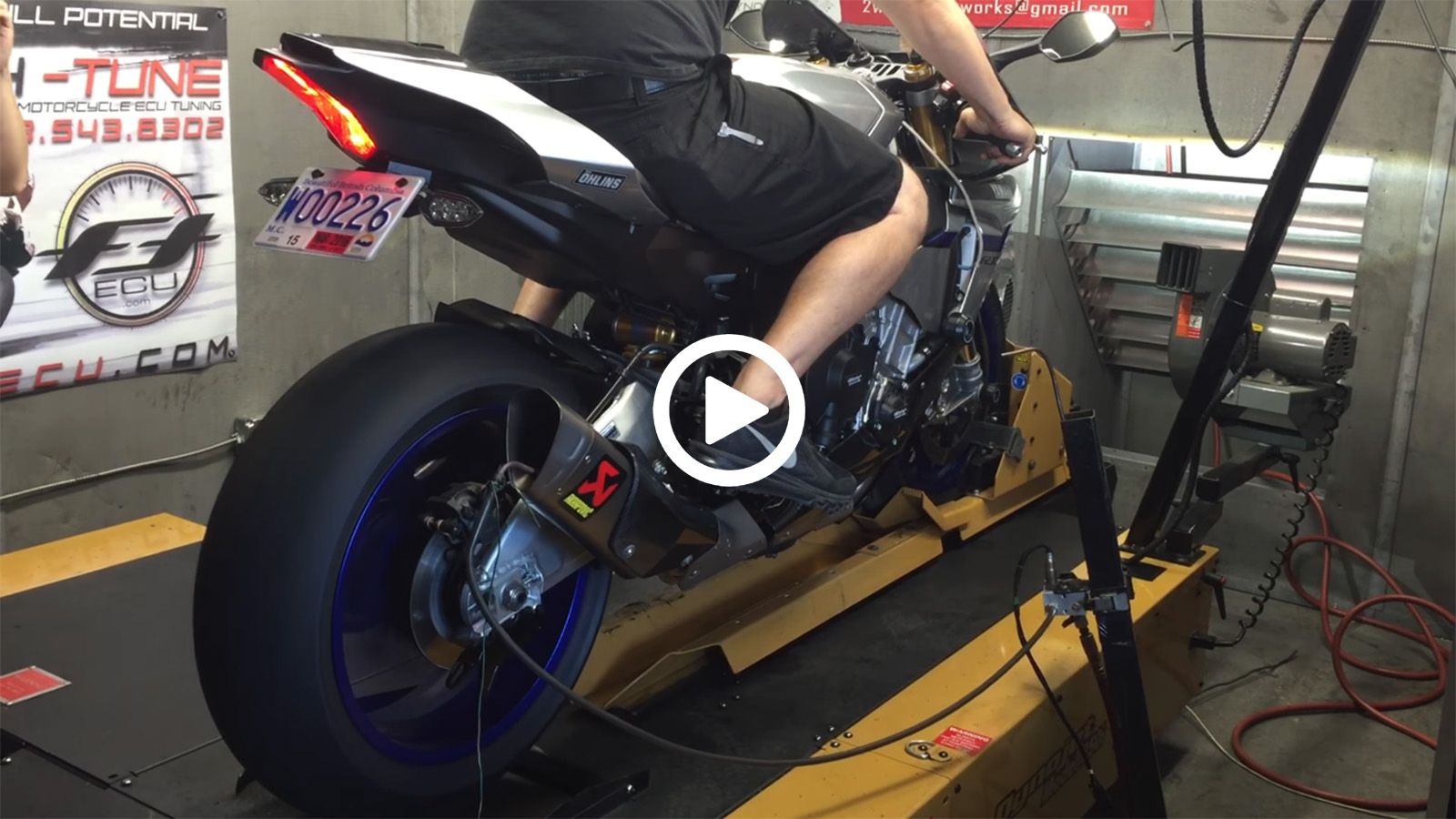 Yamaha R1M «σκούζει» στο δυναμόμετρο