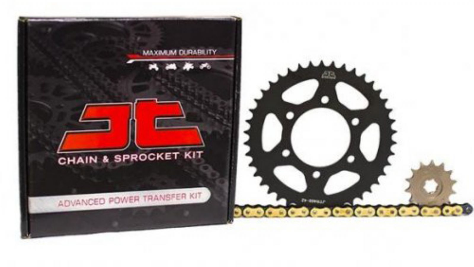 Νέo set κίνησης JT για YAMAHA Crypton 115 S με μαύρη ενισχυμένη αλυσίδα HDR