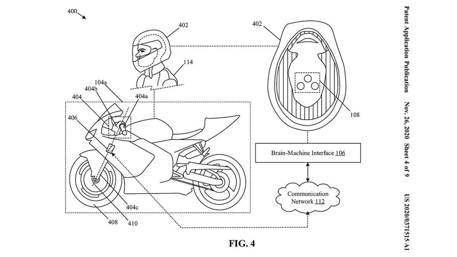 Μερικά από τα σχέδια που συνοδεύουν την πατέντα της Honda.	