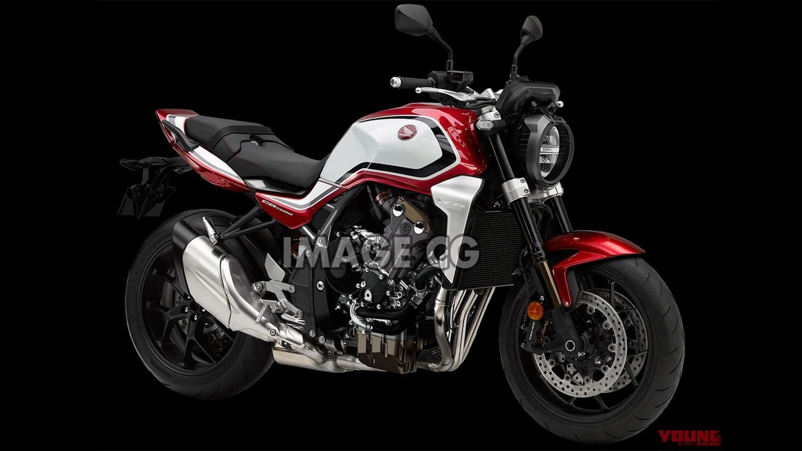 Οι δύο διαφορετικές απεικονίσεις, του Honda CB1300, από τα ιαπωνικά μέσα.