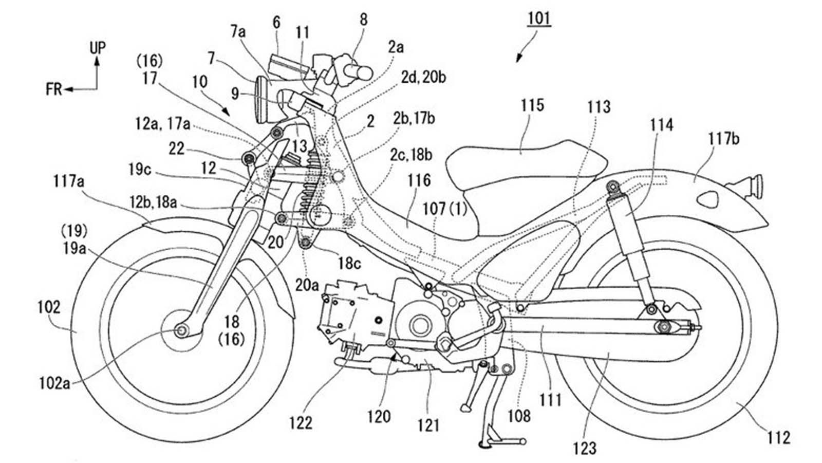Τα τεχνικά σχέδια της Honda: To σύστημα Hossack στο C125 και στο CB1000.