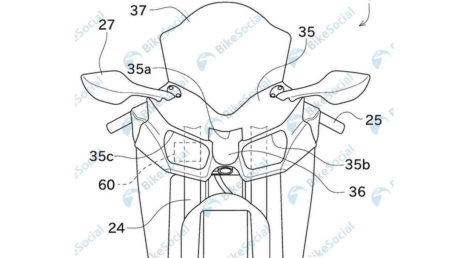 Τα σχέδια της Kawasaki για το νέο σύστημα. Το ραντάρ φαίνεται με τον αριθμό 60.