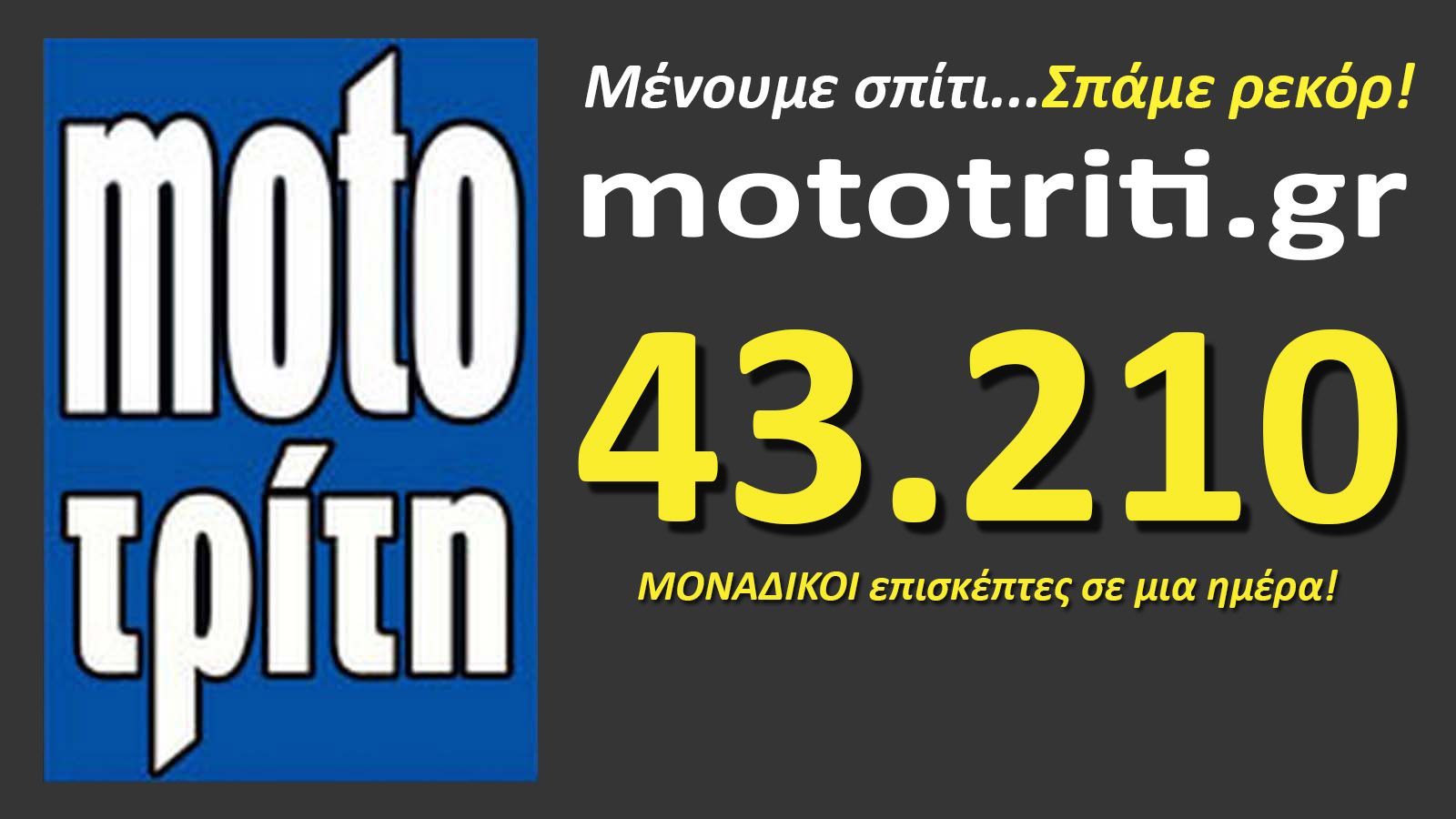 Μια ακόμα επίδοση-ρεκόρ για το mototriti.gr
