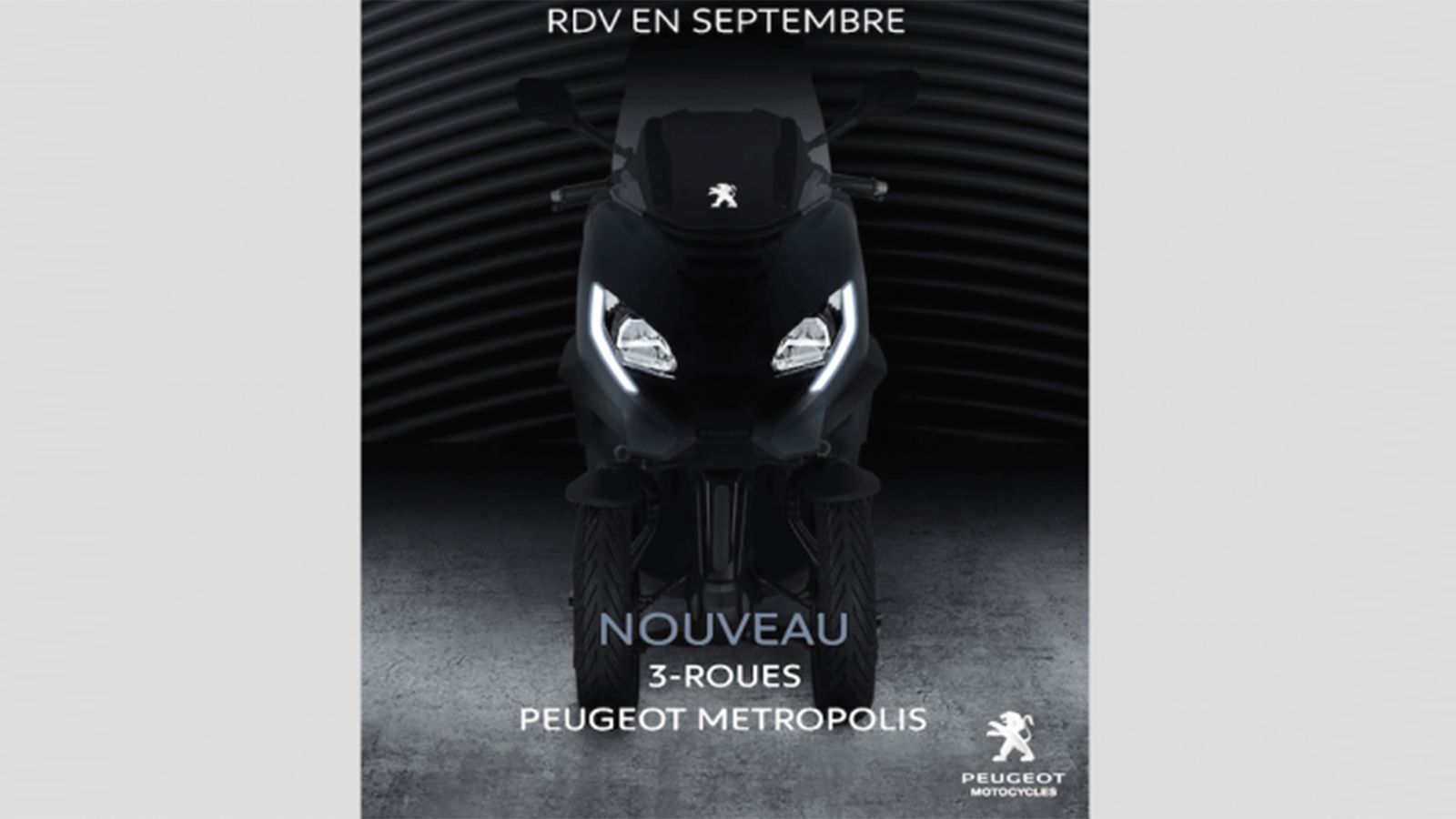 Αυτή είναι η εικόνα που δημοσίευσε η Peugeot για να μας προϊδεάσει για το νέο Metropolis.