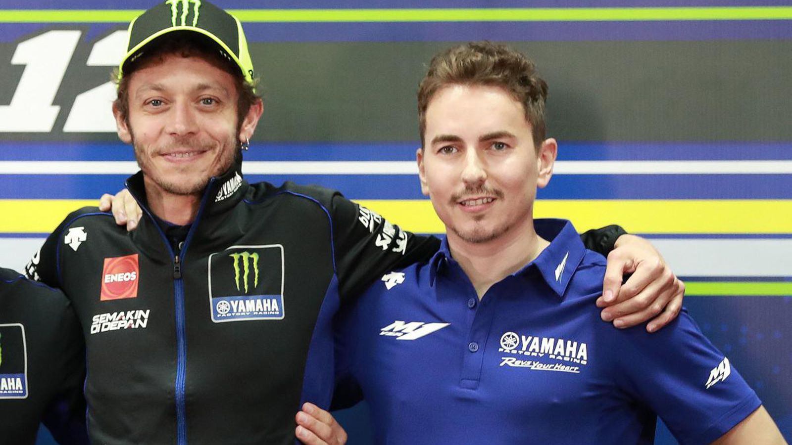 O Valentino Rossi με τον Jorge Lorenzo.
