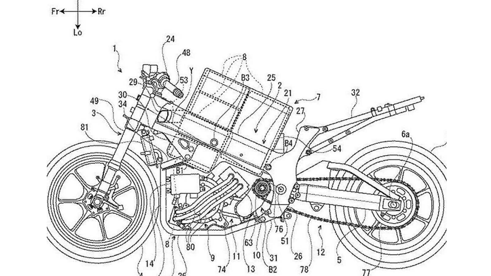 Δύο από τα σχέδια της Suzuki για την ηλεκτρική μοτοσυκλέτα που αναπτύσσει.