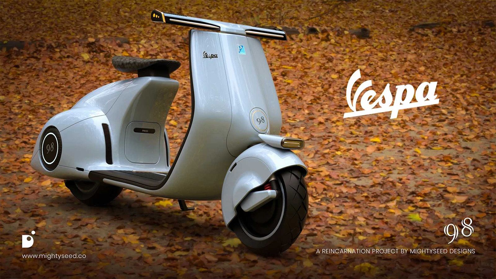 H ηλεκτρική Vespa Concept των Mightyseed Designs