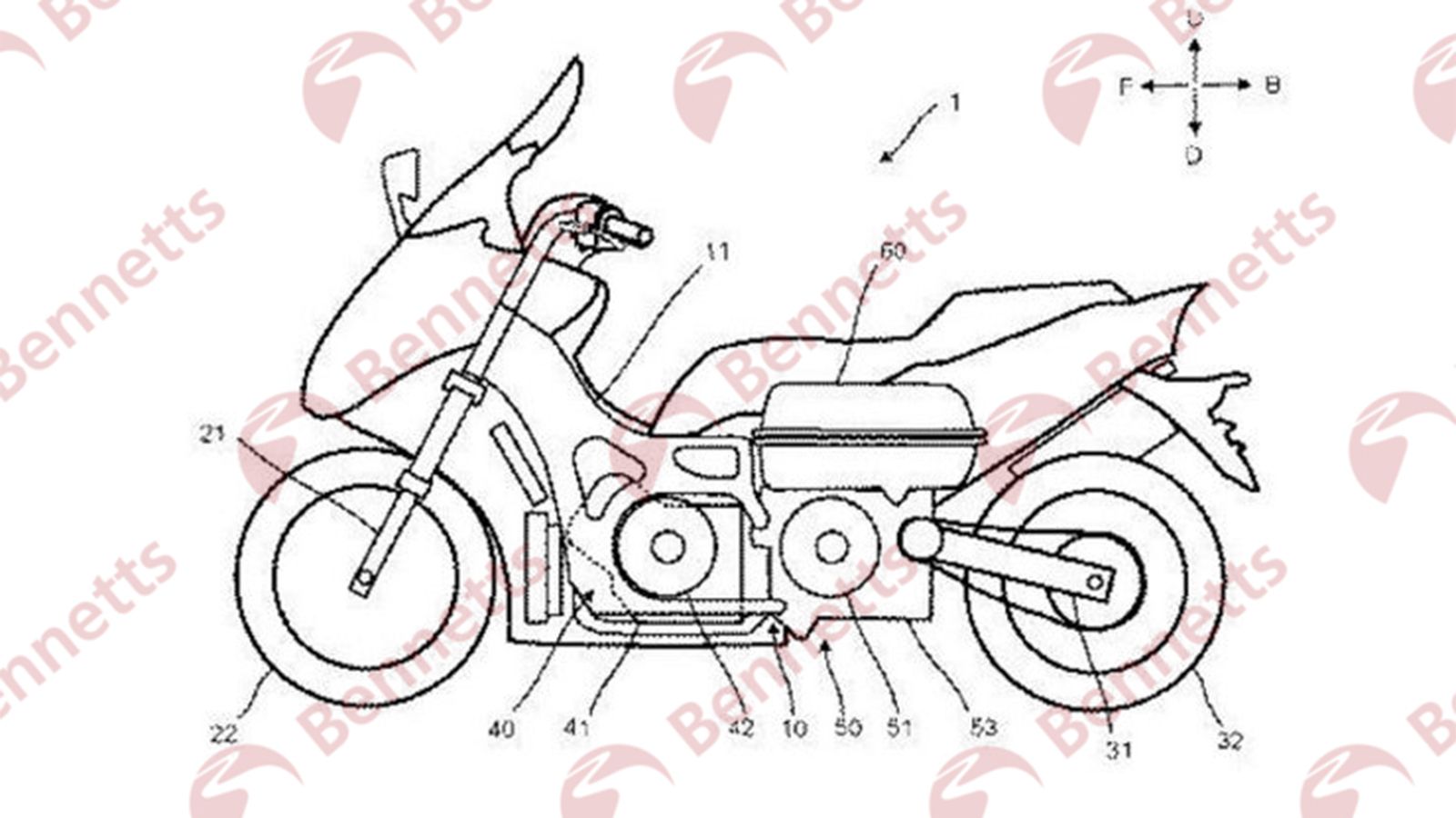 Τα σχέδια της Yamaha. Φαίνεται τόσο η μορφή, όσο και η διάταξη των μηχανικών μερών, για το υποτιθέμενο νέο υβριδικό.