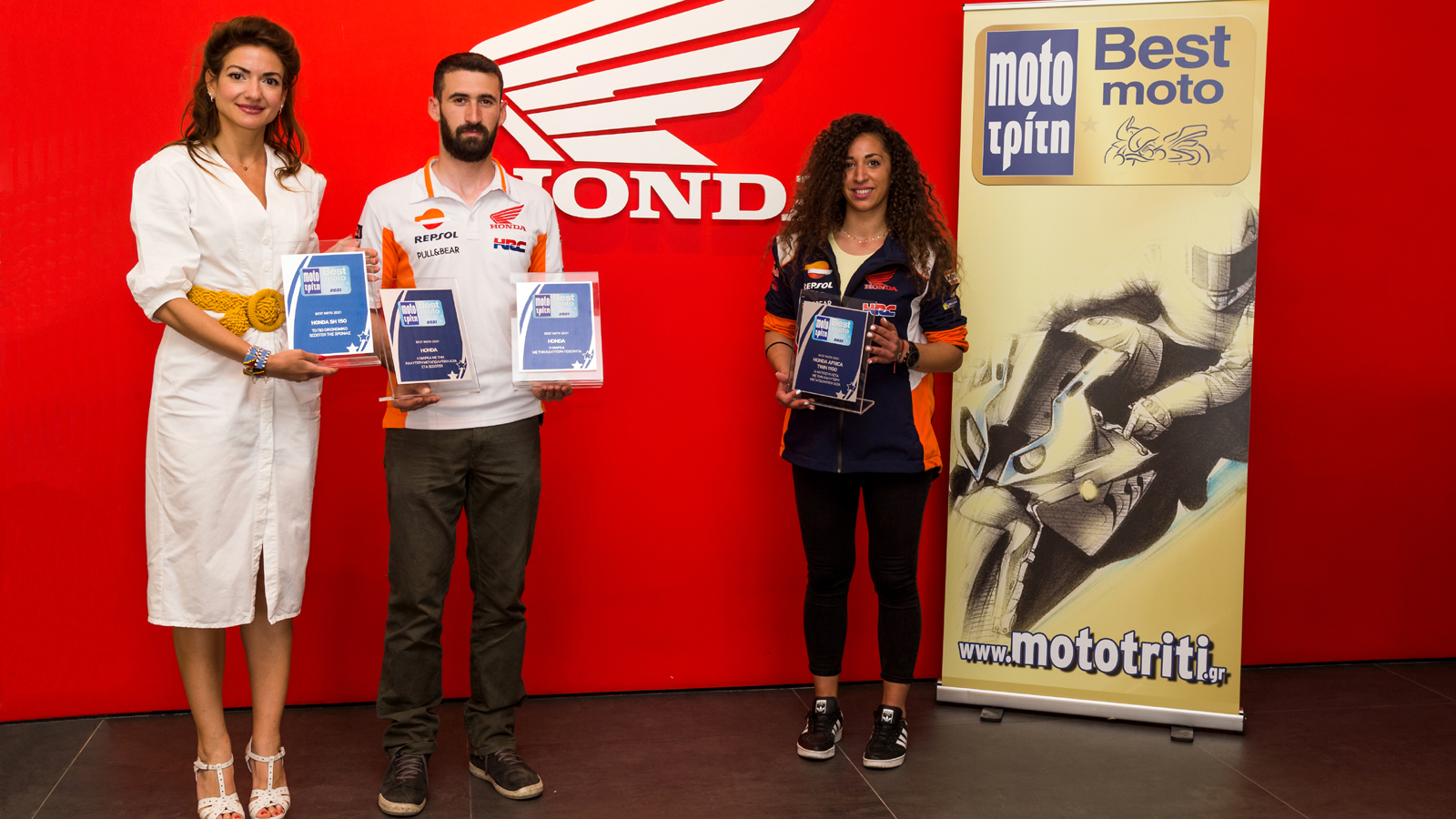 Η βράβευση της Honda για τις 5 πρώτες θέσεις στο Best Moto 2021