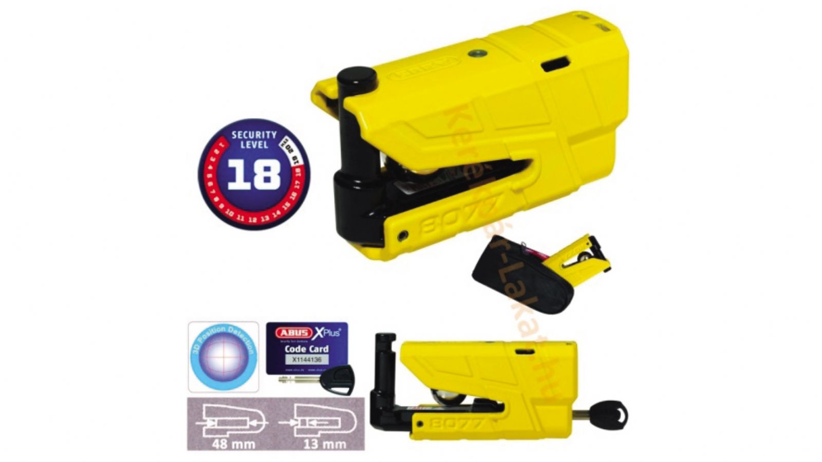 Κλειδαριά δισκοφρένου ABUS Granit X-plus Sledg 77